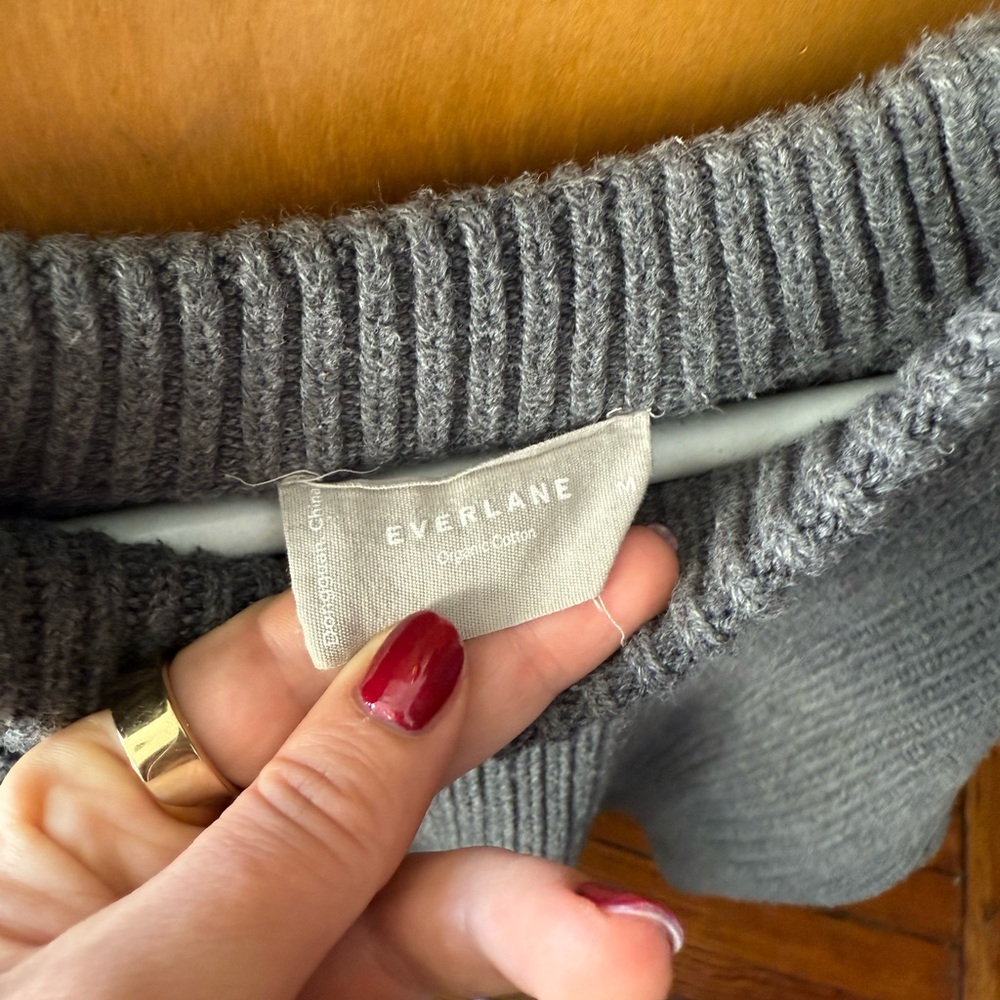 Everlane Texture Cotton Crew Sweater - Picture 4 of 5